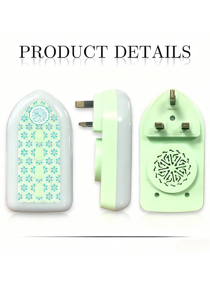 ZIKI TIME Intelligent Plug-In Quran Speaker with Adjustable Light & 24-Hour Playback – 64 Surahs Playback for Prayer, Ramadan, Home Decor & Relaxation - Image 5